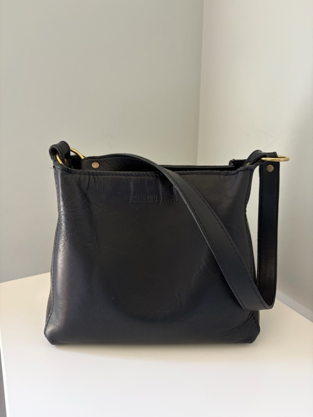 Portland Leather Triangle Shoulder Bag
